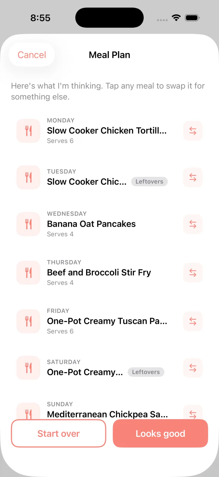 Meal Planning screenshot